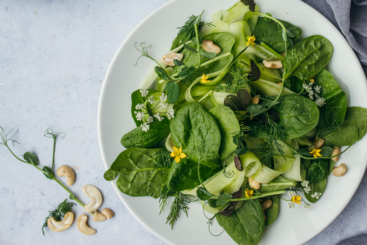 photo recette Salade mesclun, gros sel