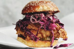 photo recette burger au chou rouge